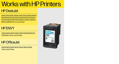 HP 301 2-pack Black/Tri-color Original Ink Cartridges HP 301 2-pack Black/Tri-color Original Ink Cartridges